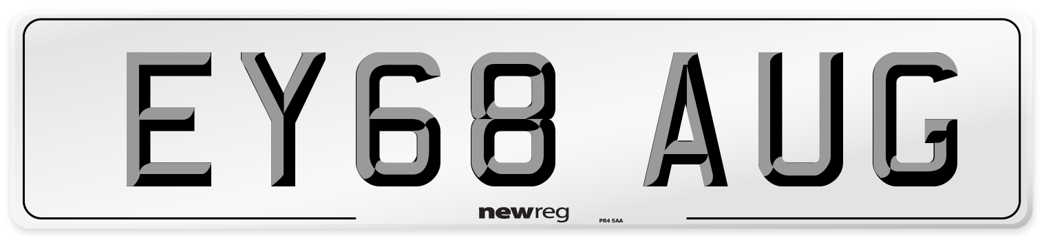 EY68 AUG Number Plate from New Reg